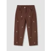 LCW Kids Kahverengi Kız Çocuk Gabardin Pantolon