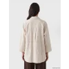 LCW STUDIO Bej Dokulu Oversize Kadın Gömlek Tunik