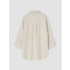 LCW STUDIO Bej Dokulu Oversize Kadın Gömlek Tunik