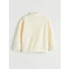 LCW Kids Bej Dik Yaka Erkek Çocuk Polar Sweatshirt