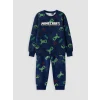 LCW Kids Lacivert Minecraft Baskılı Erkek Çocuk Pijama Takım
