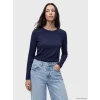 LCW EVERYDAY Lacivert Bisiklet Yaka Soft Touch Kadın Tişört