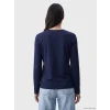 LCW EVERYDAY Lacivert Bisiklet Yaka Soft Touch Kadın Tişört