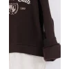 LCW Kids Kahverengi Baskılı Kız Çocuk Kalın Sweatshirt