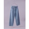LCW Kids İndigo Straight Fit Nakışlı Kız Çocuk Jean Pantolon