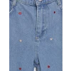 LCW Kids İndigo Straight Fit Nakışlı Kız Çocuk Jean Pantolon