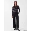 LCW EVERYDAY Siyah Bisiklet Yaka Çizgili Kadın Body