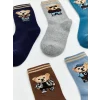 LCW Kids Karışık Ayı Teddy Desenli Erkek Çocuk Soket Çorap 5li