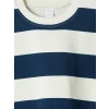 LCW Kids Lacivert Bisiklet Yaka Çizgili Erkek Çocuk Sweatshirt