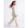 LCW Kids Bej Kapüşonlu Fırfırlı Kız Çocuk Eşofman Takımı