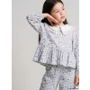 LCW Kids Ekru Çiçekli Kız Çocuk Bluz ve  Pantolon