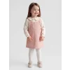 LCW baby Pembe Kız Bebek Kadife Salopet Takım