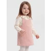 LCW baby Pembe Kız Bebek Kadife Salopet Takım