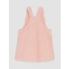 LCW baby Pembe Kız Bebek Kadife Salopet Takım