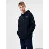 LCW Kids Lacivert Kapüşonlu Baskılı Erkek Çocuk Fermuarlı Sweatshirt