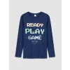 LCW Kids Lacivert Bisiklet Yaka Erkek Çocuk Pijama Takım