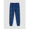LCW Kids Lacivert Bisiklet Yaka Erkek Çocuk Pijama Takım