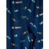 LCW Kids Lacivert Bisiklet Yaka Erkek Çocuk Pijama Takım