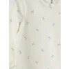 LCW baby Mavi Fiyonklu Kadife Kız Bebek Salopet Elbise ve Tişört