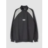 LCW Kids Antrasit Dik Yaka Baskılı Erkek Çocuk Sweatshirt