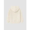 LCW Kids Ekru Kapüşonlu Çiçekli Kız Çocuk Fermuarlı Sweatshirt