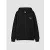 LCW Kids Siyah Kalın Erkek Çocuk Fermuarlı Sweatshirt