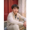 LCW Kids Bej Dik Yaka Nakışlı Erkek Çocuk Kalın Sweatshirt