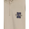 LCW Kids Bej Dik Yaka Nakışlı Erkek Çocuk Kalın Sweatshirt