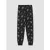 LCW Kids Siyah Bisiklet Yaka Baskılı Erkek Çocuk Pijama Takım