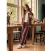 LCW Kids Kahverengi Kız Çocuk Geniş Paça Eşofman Altı