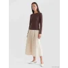 LCW EVERYDAY Kahverengi Bisiklet Yaka Soft Touch Kadın Tişört