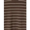 LCW EVERYDAY Kahverengi Bisiklet Yaka Çizgili Kadın Body