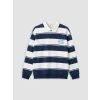 LCW Kids Lacivert Polo Yaka Çizgili Erkek Çocuk Tişört