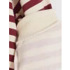 LCW Kids Bordo Fırfırlı Çizgili Kız Çocuk Sweatshirt