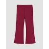 LCW Kids Bordo Fırfırlı Çizgili Kız Çocuk Sweatshirt