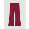 LCW Kids Bordo Fırfırlı Çizgili Kız Çocuk Sweatshirt