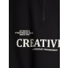 LCW Kids Siyah Dik Yaka Baskılı Erkek Çocuk Kalın Sweatshirt