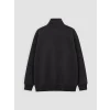 LCW Kids Siyah Dik Yaka Baskılı Erkek Çocuk Kalın Sweatshirt