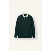 Defacto E6523AXGN1051 Yeşil Boxy Fıt Polo Yaka Sweatshirt