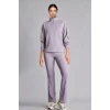 Defacto H4537AXPR522 Mor Ultra Yumuşak Standart Fit Yarım Fermuarlı Biyeli Dik Yaka Modal Sporcu Basic Sweatshirt
