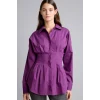 Defacto G8610AXPR201 Mor %100 Pamuk Fıtted Poplin Gömlek