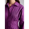 Defacto G8610AXPR201 Mor %100 Pamuk Fıtted Poplin Gömlek
