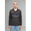 Defacto H4884AXAR216 Antrasit Boxy Fıt Polo Yaka Baskılı Sweatshirt