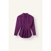 Defacto G8610AXPR201 Mor %100 Pamuk Fıtted Poplin Gömlek