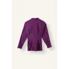 Defacto G8610AXPR201 Mor %100 Pamuk Fıtted Poplin Gömlek