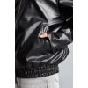 Defacto H1870AXBK27 Siyah Su itici Dad Fit Polo Yaka Beli Lastikli Fermuarlı Suni Deri Mont