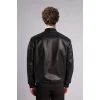 Defacto Y5367AZBK27 Siyah Su Geçirmez Slim Fit Kolej Yaka Ribanalı Fermuarlı Suni Deri Bomber Mont