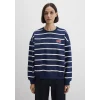 Mavi 1S10456-84634 Çizgili Lacivert Sweatshirt