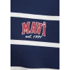 Mavi 1S10456-84634 Çizgili Lacivert Sweatshirt