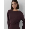 Mavi 1620088-70223 Bel Detaylı Kayık Yaka Bordo Top